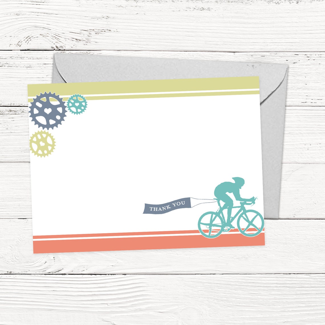 Cyclist Thank You Notes - Bike Stationery - Etsy