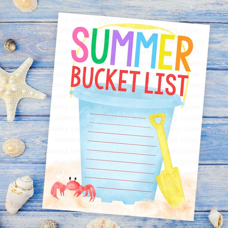 Summer Bucket List Printable | Etsy