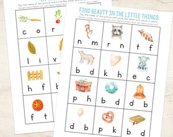 10 Worksheets for Practicing Beginning Sounds | Kindergarten & Pre-K