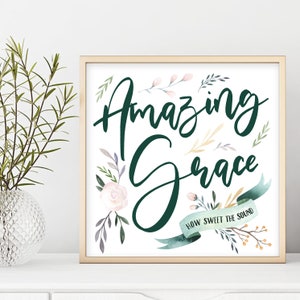 Amazing Grace Wall Art | Christian Home Decor