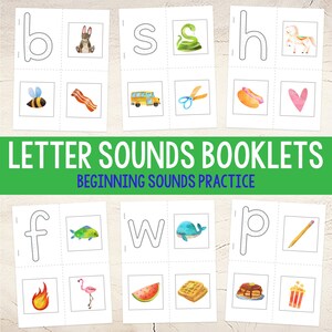 Alphabet Beginning Sounds Booklets - Letter Sounds Preschool Books