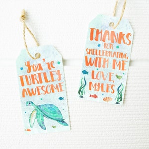 Sea Turtle Party Favor Tags
