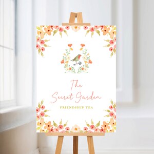 Secret Garden Party Welcome Sign