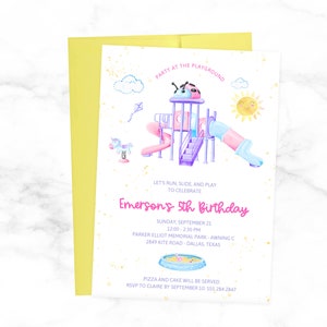 Party at the Playground Birthday Invitation