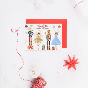 Artigos de papelaria de Natal do quebra-nozes - cartões de notas dobrados personalizados do quebra-nozes