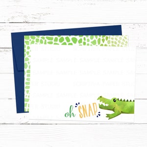 Alligator Thank You Note Cards | Alligator, Crocodile Stationery