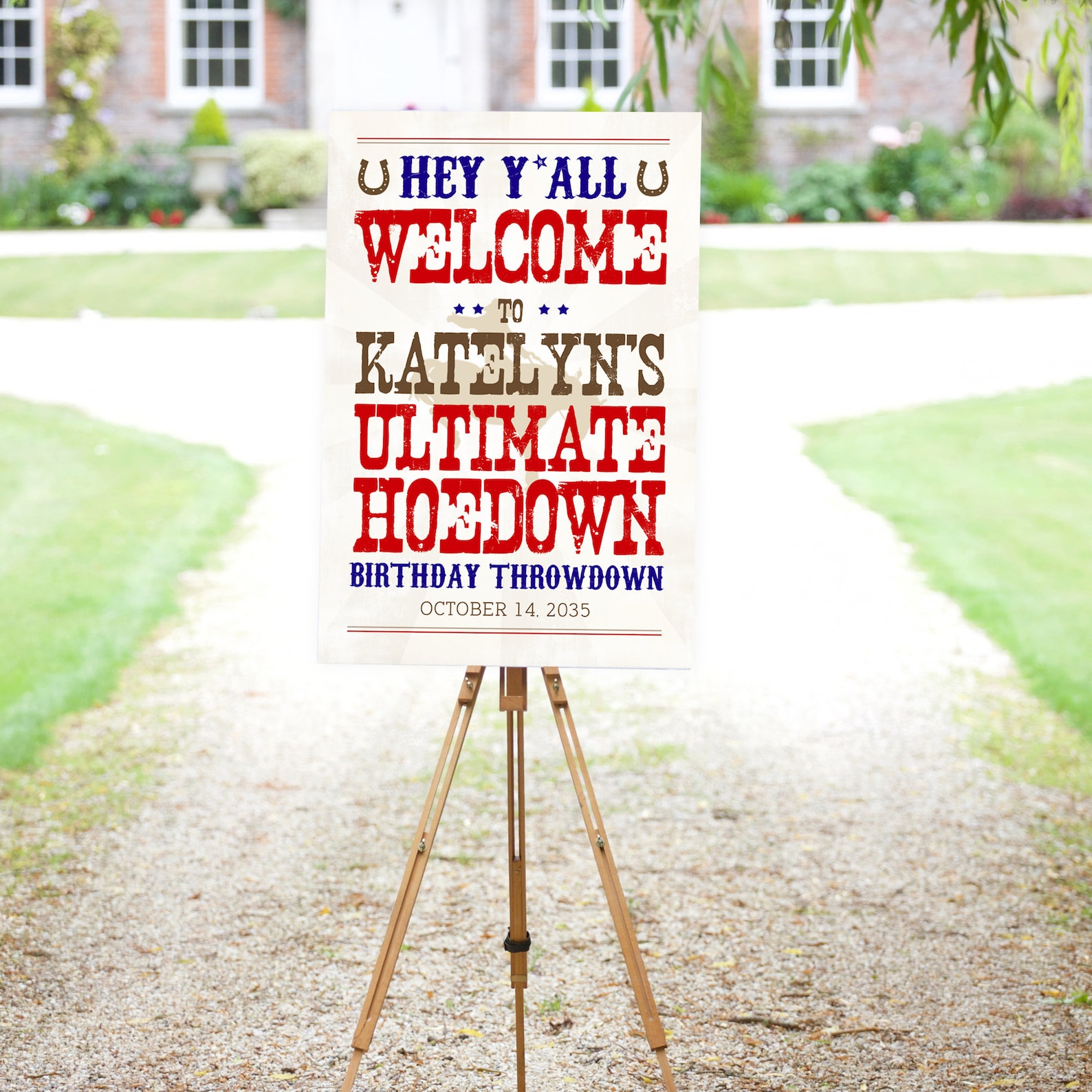 Hoedown Party Welcome Sign - Country Western Barn Dace Party Decor - Etsy