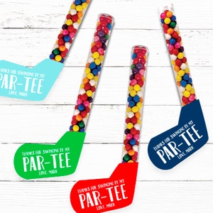 Golf Club Party Favor Tags - Golf Theme Birthday Party Favors