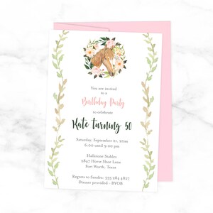 Horse Party Invitation | Hand Drawn Horse Invitation | Birthday Party, Engagement Party, Dinner Party, Couples Shower, Rehearsal Dinner