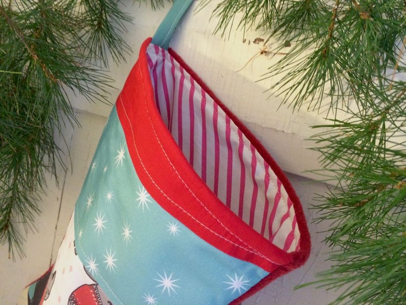 Personalized Dogs in Red Turquoise White Country Black Dog Christmas Dog Christmas Stocking Quilted Pet Stocking Rustic Farmhouse