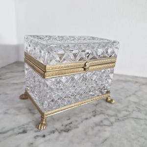 Antique French Cut Crystal, Hinged Box