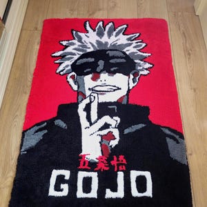 Gojo Satoru Rug – Anime Tufted Carpet – Jujutsu Kaisen Custom Rug ...