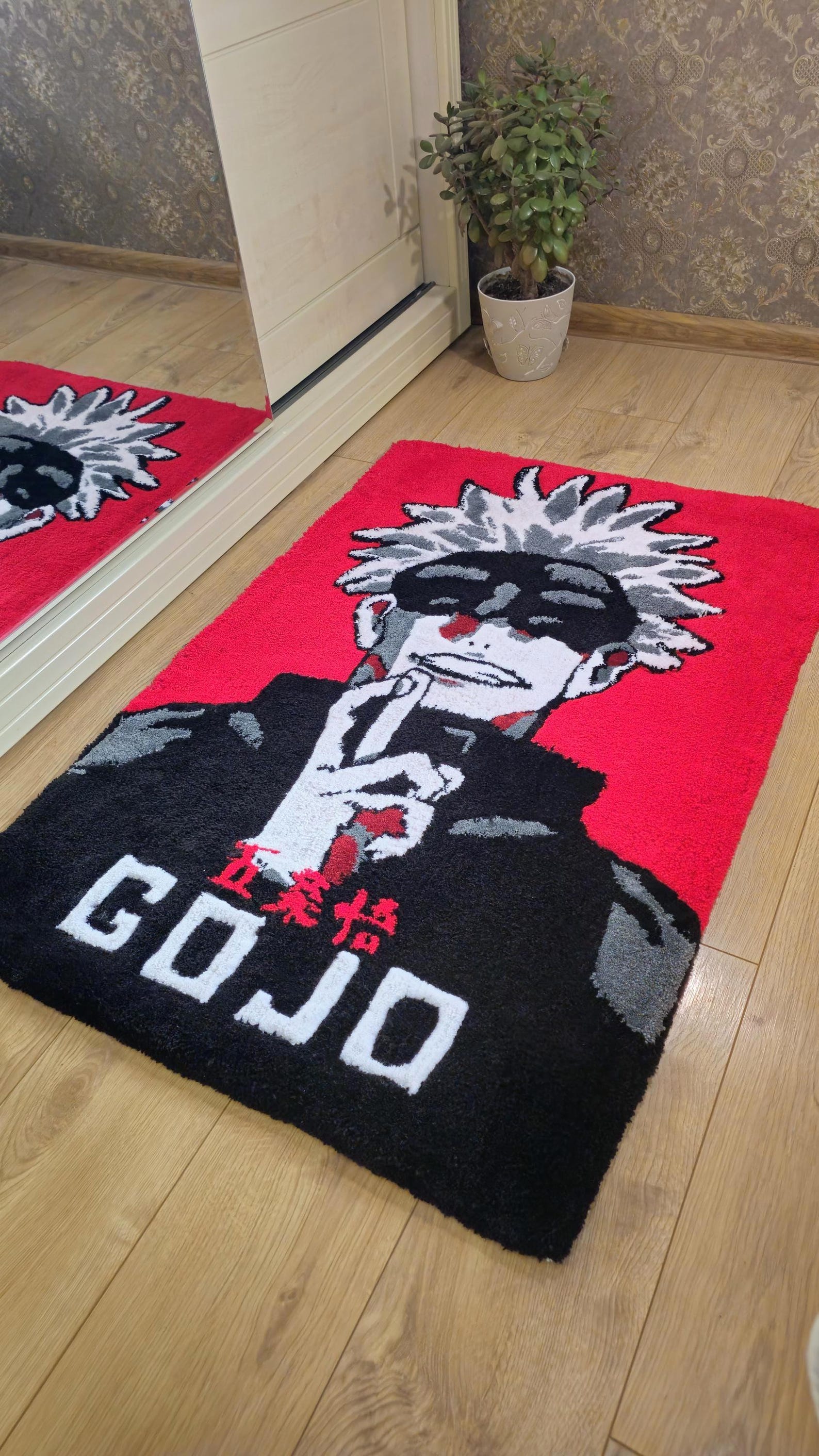 Gojo Satoru Rug – Anime Tufted Carpet – Jujutsu Kaisen Custom Rug ...