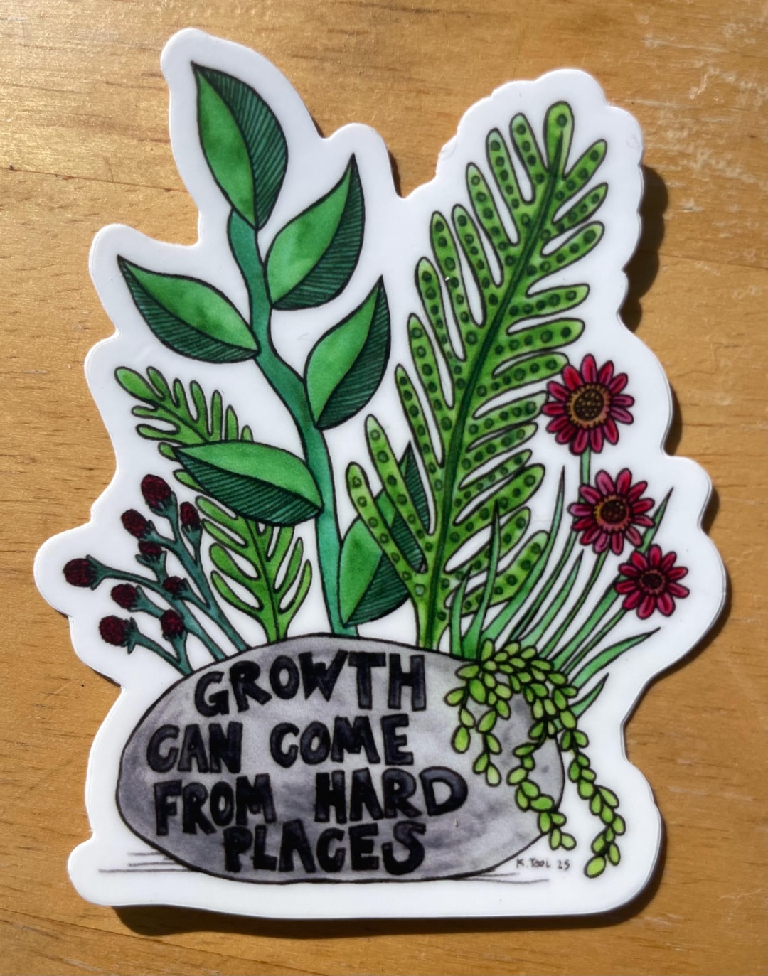 Pininterest Growth Sticker Message Sticker: Growth Can Come From Hard Places - Etsy