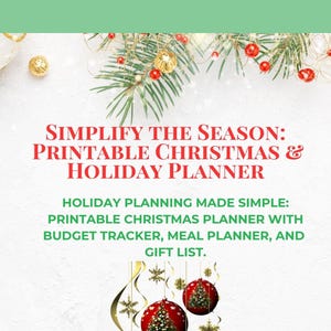 Stay Organized this Holiday Season with our Printable Christmas Planner! (Instant PDF download)