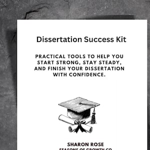 Dissertation Success Package: Stay Organized & Write with Confidence |PDF instant Download.