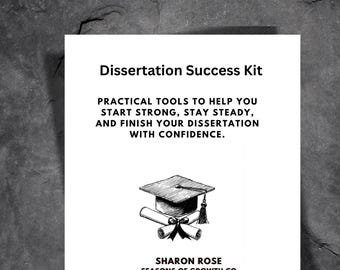 Succespakket voor je dissertatie | Printbare planner, literatuuronderzoek en methodologie-toolkit voor promovendi en masterstudenten