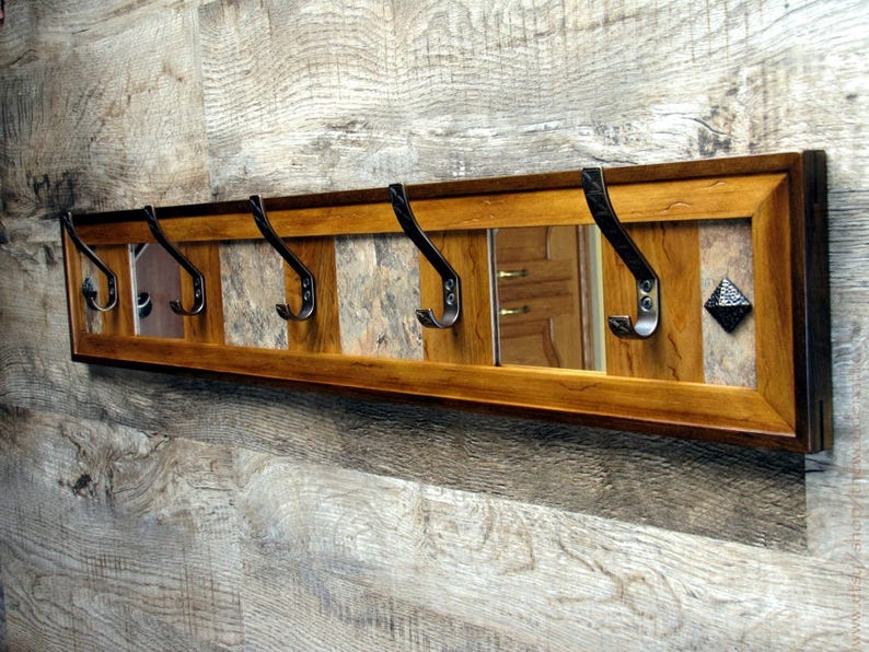 Rustic Coat Rack Wall Coat Rack Cabin Coat Rack Office Coat Etsy