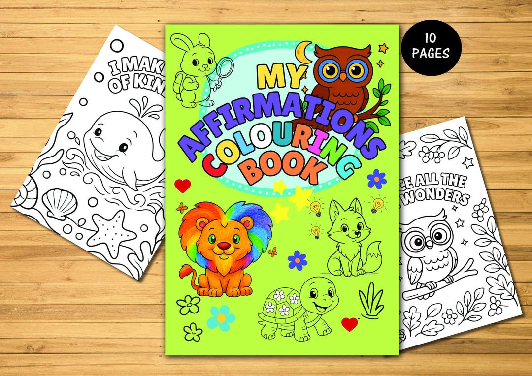 Positive Affirmation Coloring Book for Kids: Confidence & Kindness (PDF ...