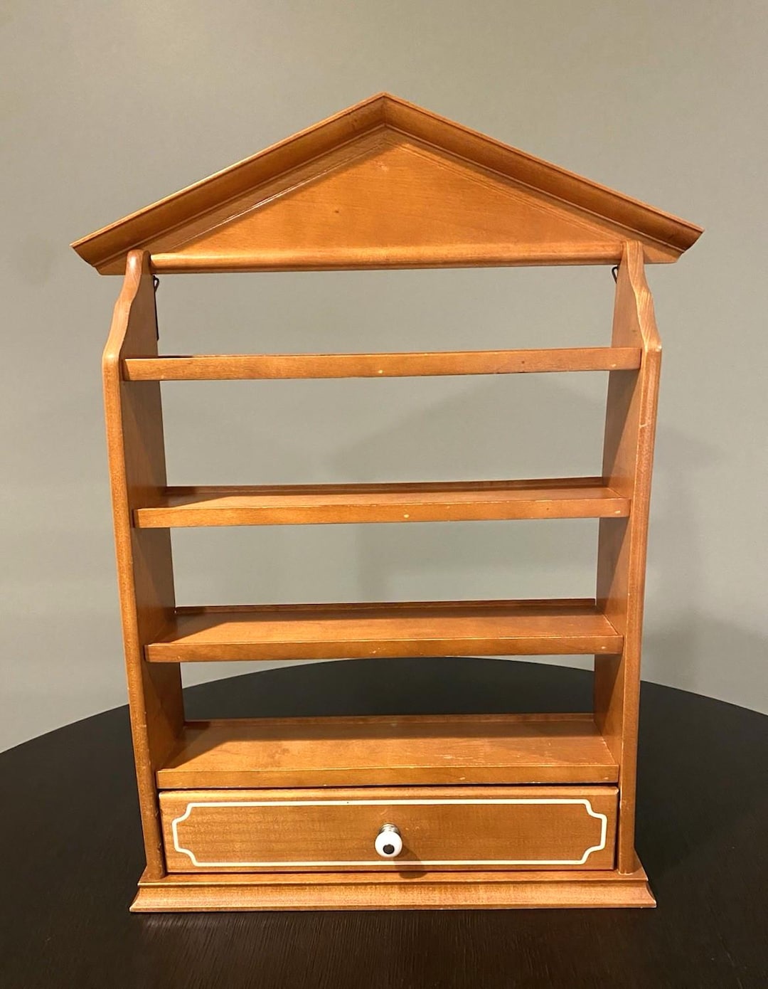 Lenox Spice Village Spice Rack Only 1989 Wood Display Shelf W/ Drawer ...