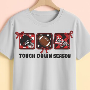 Touchdown Saison Png, Retro Fußball PNG, Preppy Fall Fußball, Kokett Fußball Schleife Png, Girly Spieltag PNG, Fußball Mutter PNG, Shirt Design