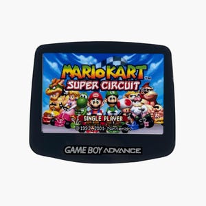 Handmade Mario Kart Magnet | Super Circuit | Black Game Boy Advance Screen | Gamer Gift | Mario Fan Gift