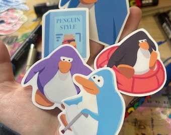 Club Penguin-stickers - verpakking van 5