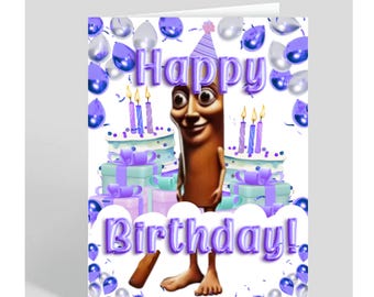 Tarjeta de cumpleaños de Brainrot: Meme italiano divertido (descarga digital)