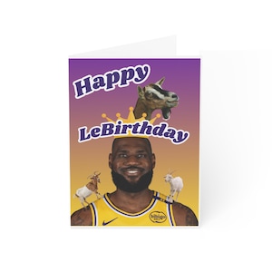 LeBron Geburtstagskarte King James GOAT, Happy Bday Trend Basketball Themed Feier Geschenk