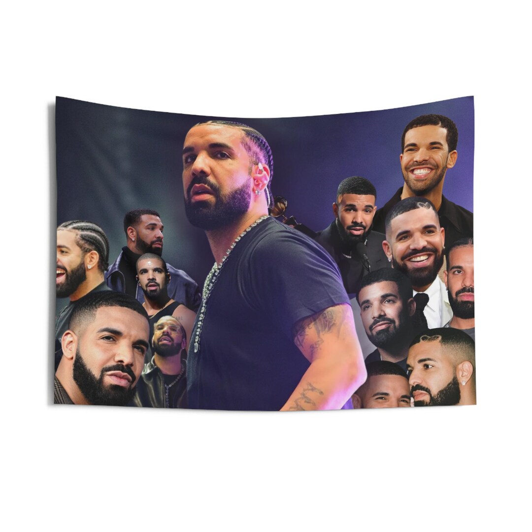 Drake Rapper Decor Drake-inspired Collage Concert Portrait Hip Hop Artist Indoor Wall ...