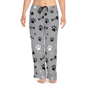 Hundeliebhaber Damen Pyjama Hose, niedlicher Hundedruck Loungewear, Hundemama PJs, Tierdruck Nachtwäsche, gemütliche Haustierbesitzer Loungehose