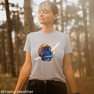 Astronaut Adventure Unisex Tee, Cosmic Graphic Tee, Retro Vibes, Stylish Casual Wear, Space Lover Gift, Gift for Him, Gift for Her, OX10109