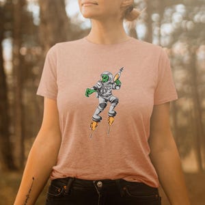 Gift for Astronomers, Astronaut Graphic Tee, Cute Space Shirt, Perfect for Astronaut, Unisex Short Sleeve T-Shirt for Space Lovers, OX1099