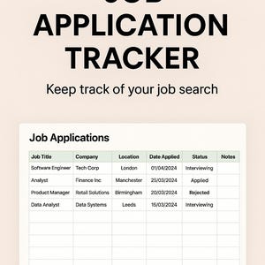 Job Application Tracker (Digital Excel Template)