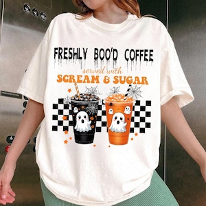 Freshly Boo’d Coffee PNG, Coffee PNG, Halloween PNG, Digital Design, Shirt Design, Trendy Halloween,, Halloween Coffee