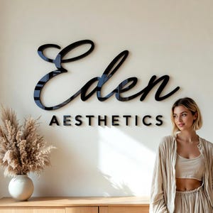 Laser Cut Business Logo Sign, Reception Decor