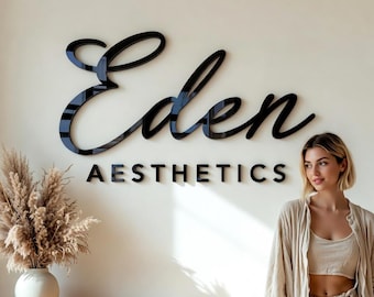 Laser Cut Business Logo Sign, Reception Decor