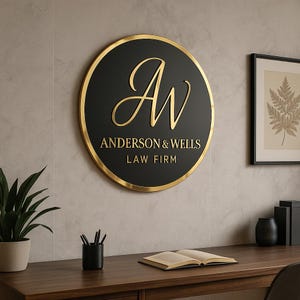 Custom Round Acrylic Salon Sign, Personalized Beauty Studio Wall Logo, Business Name Sign for Esthetician, Spa or Nail Room Decor