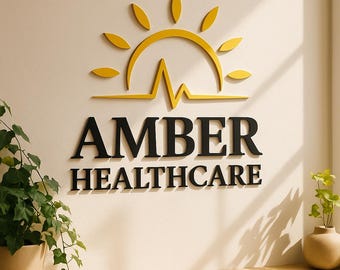 Laser Cut Business Logo Sign, Reception 3D Signboard