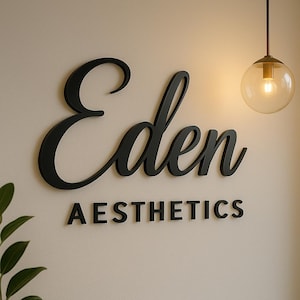 Business Logo Sign, Reception Logo Sign, Beauty Salon Sign, Laser Cut Logo Sign, 3D Business Sign, Business Signboard, Aesthetic Salon Sign