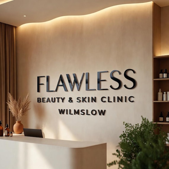 Business Logo Sign, Reception Logo Sign, Beauty Salon Sign, Laser Cut Logo Sign, 3D Business Sign, Business Signboard, Aesthetic Salon Sign