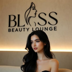Custom Laser Cut Business Logo Sign, Salon Wall Decor