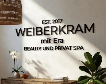 Laserskuren företagslogotypskylt, receptionsdekor, salongskylt