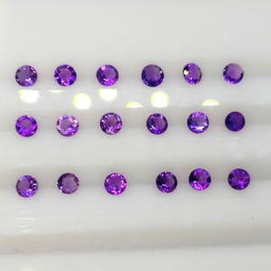 AAA Amethyst Gemstones: 3mm Round Faceted, Deep Purple, Jewelry Supply