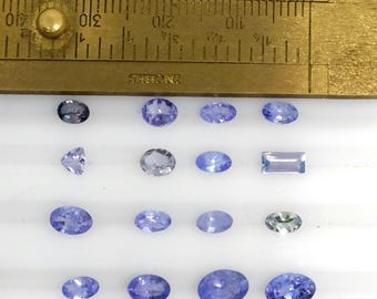 Natural Tanzanite Gemstone Lot: 30 Carat, Mixed Cut, Violet Blue