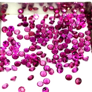 Pink Rhodolite Garnet Lot: 4mm Round Faceted Gemstones, 45 Carats