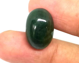 Cabujón de esmeralda de 19 x 14 mm, piedra preciosa ovalada de 10 quilates, piedra de nacimiento de mayo