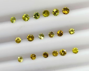 Sphene Gemstones Natural Green-Yellow Sphene, 1-2.5mm