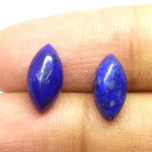 Lapis Lazuli Cabochon Set: Marquise Deep Blue Gemstones, 5 Carat