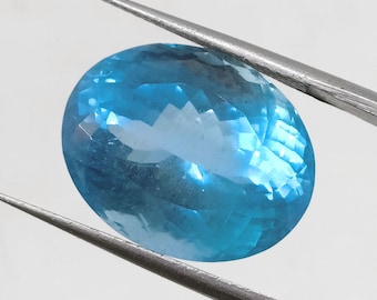Oval Aquamarine Gemstone | 15.90 Ct Blue March Birthstone